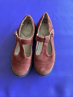 Sam Edelman Kids Rust Corduroy T-Strap Mary Janes